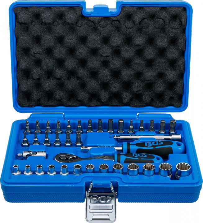 Actual product image BGS Socket Set, Gear Lock 6.3 mm (1/4") Drive 39 pcs.
