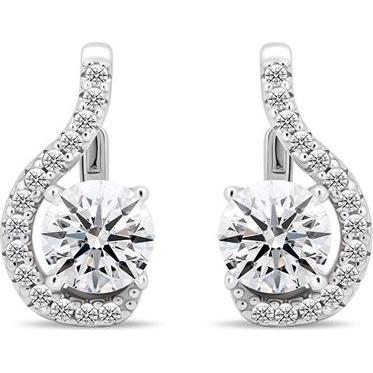 Brilio, Ohrringe, Silver - Sparkling silver earrings with clear zircons EA375W