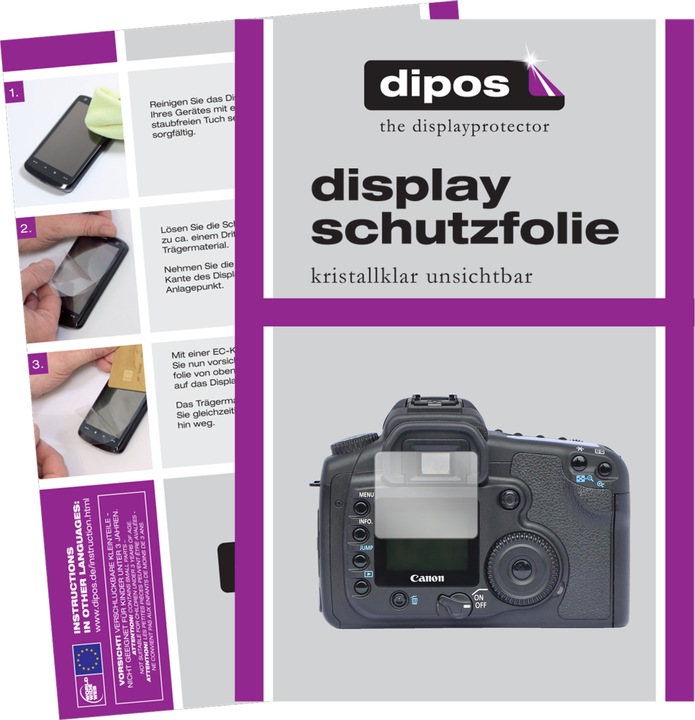 Produktbild Dipos Displayschutzfolie Crystalclear (Displayschutz, Canon EOS 20D)