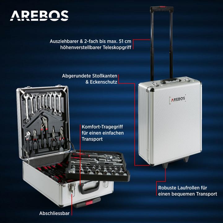 Actual product image Arebos Werkzeugkoffer (1200 pieces)