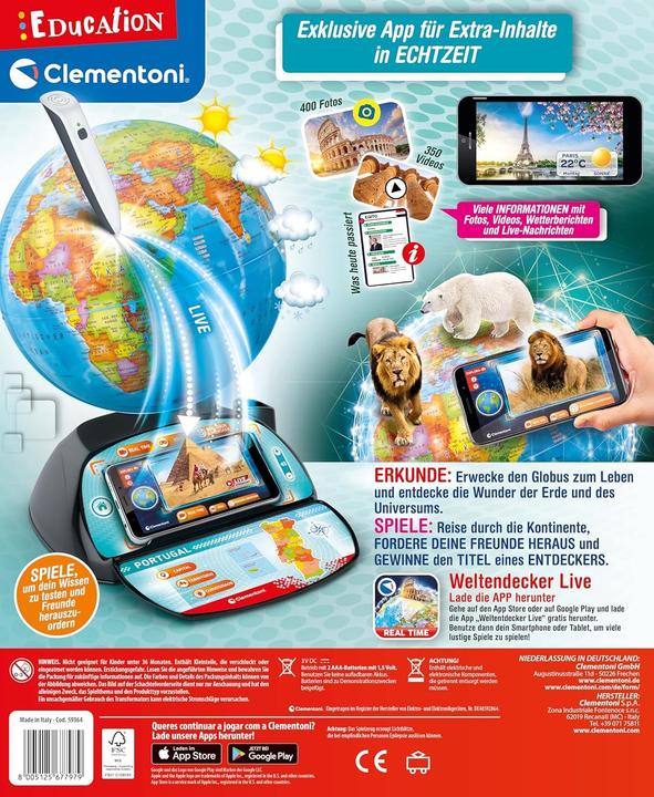 Actual product image Clementoni Clemen Digital Globe Real-Time 59364 (28.50 cm)