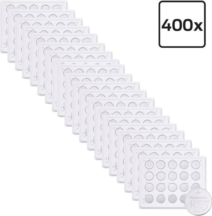 Produktbild Panasonic Knopfzelle CR 2032 3 V 400 St. 225 mAh Lithium CR2032 (400 Stk., CR2032, 225 mAh)