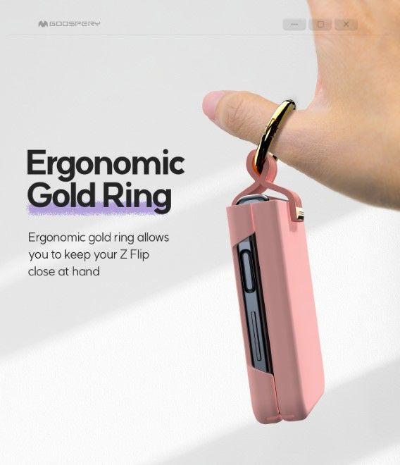 Actual product image Goospery Gold Ring Case Series Cover (Samsung Galaxy Z Flip6, Samsung Galaxy Z Flip7 FE)