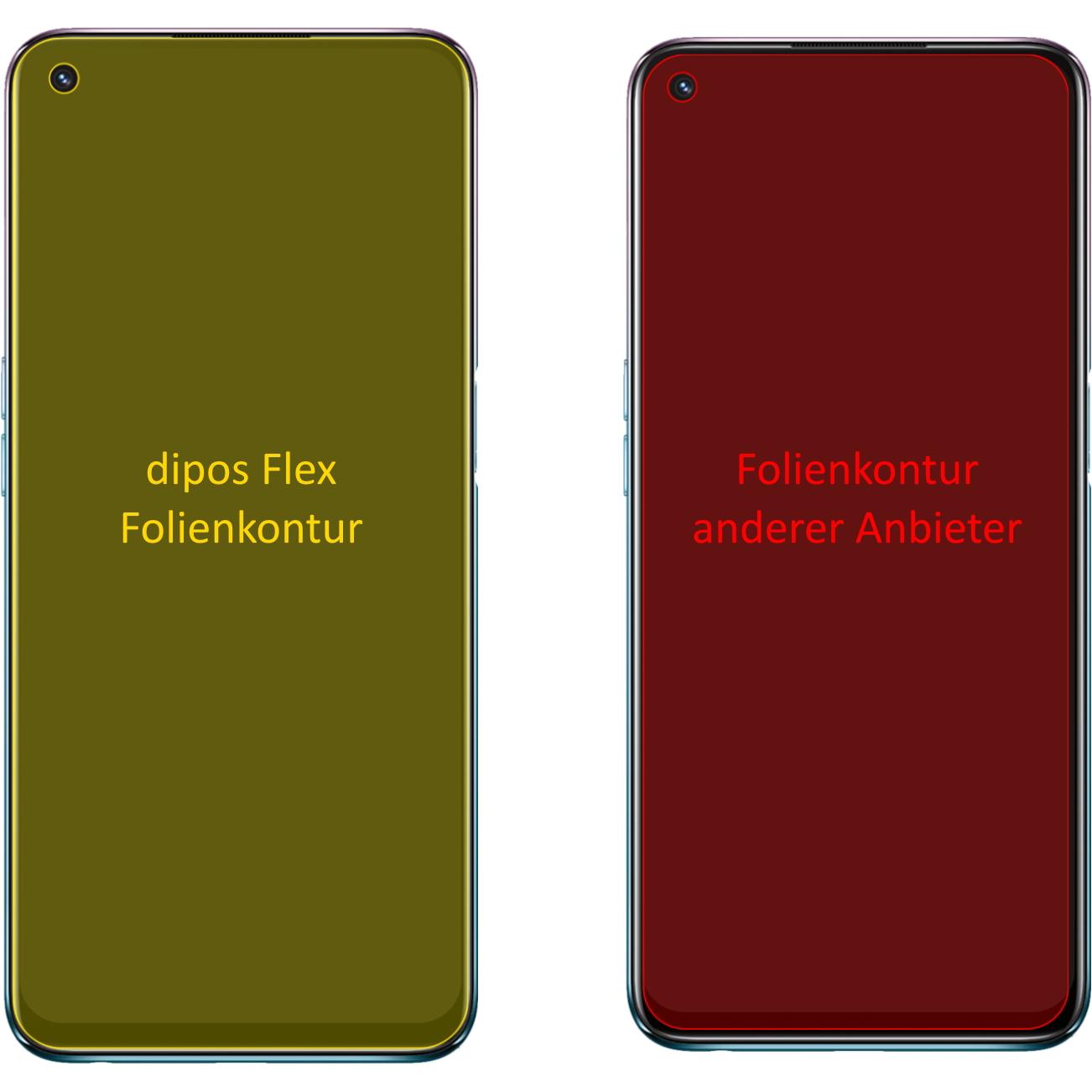 Thumbnail - Dipos Displayschutzfolie Full-Cover 3D (3 Stück, Oppo A54 5G), Smartphone Schutzfolie, Transparent