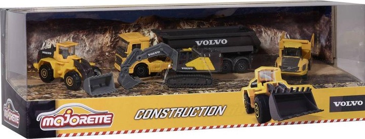 Actual product image Majorette Volvo work vehicles gift box