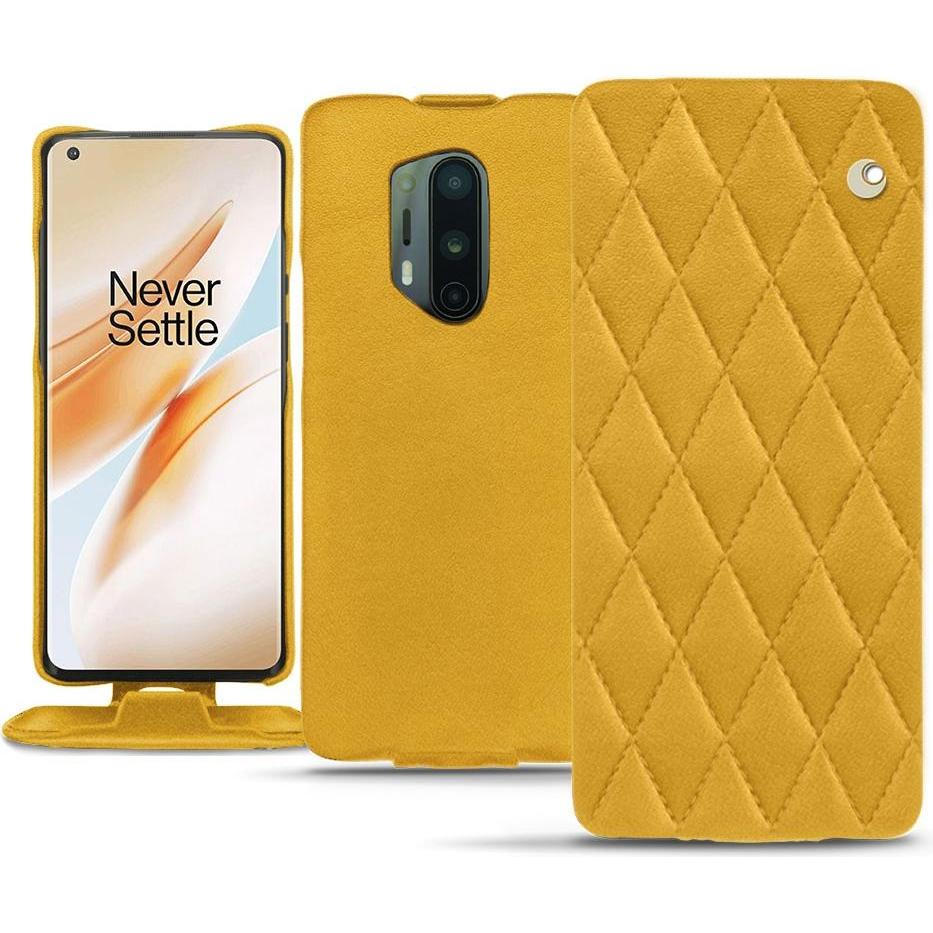 Noreve Lederschutzhülle vertikal (OnePlus 8 Pro), Smartphone Hülle, Orange