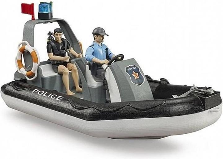 Produktbild Bruder bworld Polizei Schlauchboot mit Polizist
