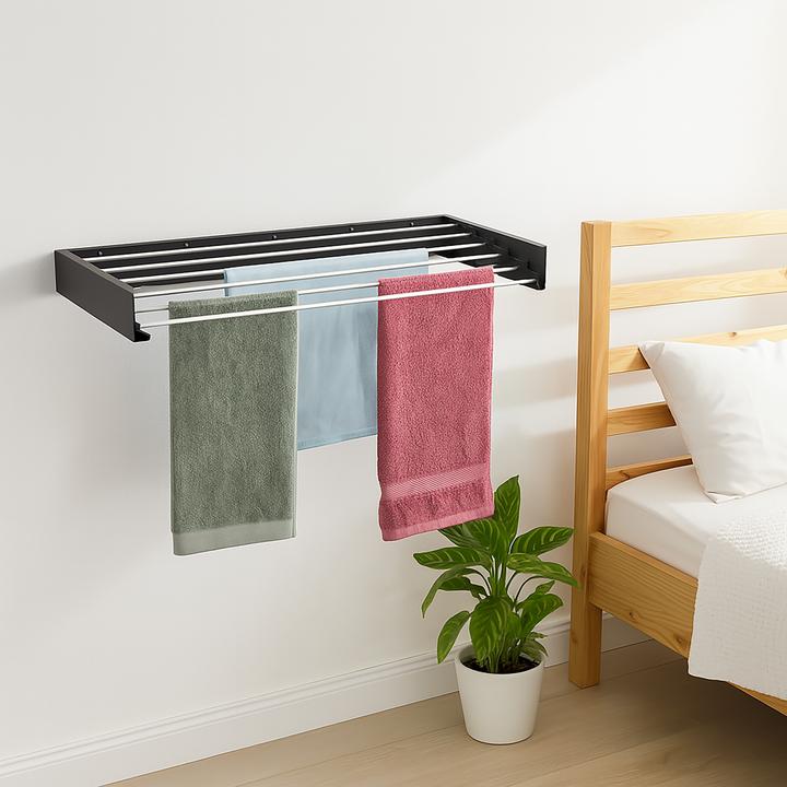 Actual product image Relaxdays Wall-mounted laundry rack (4 m)