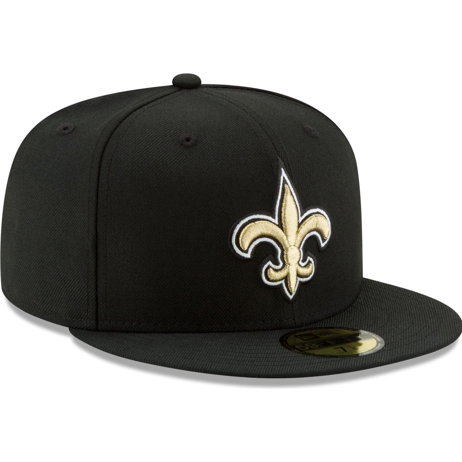 New Era, Herren, Cap, 59Fifty Cap NFL ON FIELD New Orleans Saints - 7 3/8, Schwarz, (7 3/8)