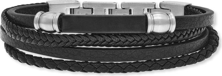 Immagine prodotto Save Brave Bracciale SBB-FELIX-BK Uomo (21 cm, Acciaio inossidabile, Cuoio)