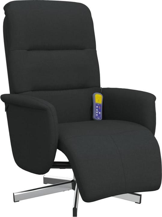 Actual product image vidaXL Massage chair with footrest black fabric, colour