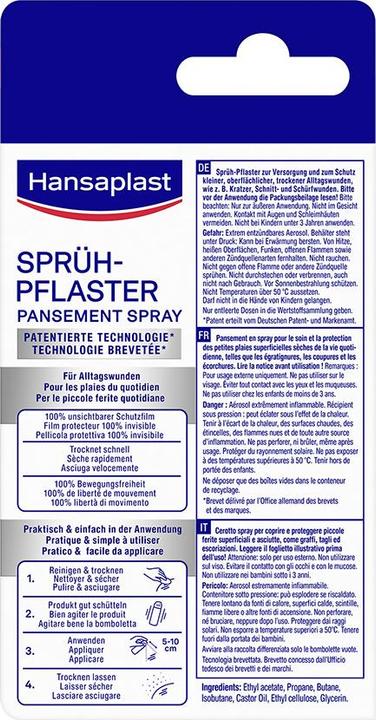 Image du produit Hansaplast Sprühpflaster, transparenter Schutz 40ml (1x)