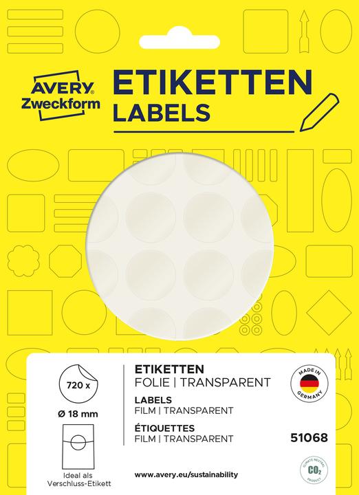Actual product image Avery Closure labels