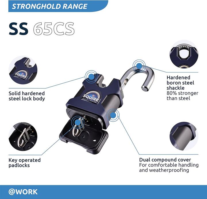 Actual product image Squire Hochsicheres Vorhängeschloss SS65CS
