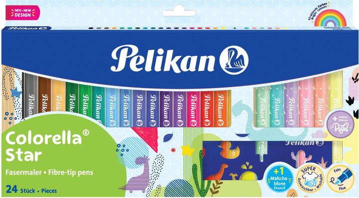 Productafbeelding Pelikan 822329 Viltstift Gemengde kleuren 24 stuks (Gemengde kleuren, 24 x)