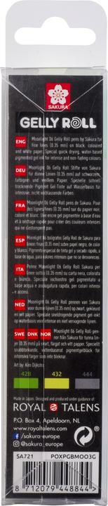 Immagine prodotto Sakura Gel-Tintenroller Gelly Roll Moonlight 06 "Botanical" (Blu, Nero, Verde, 3x)