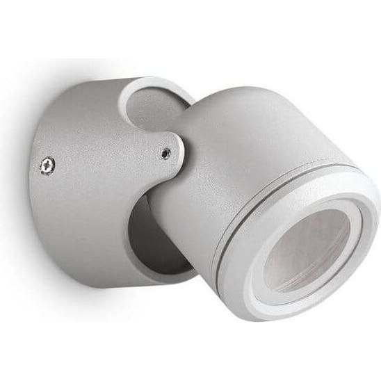 Ideal lux, Gartenbeleuchtung, XENO Wandleuchte GU10 dimmbar Grau IP44 129471 (GU10, IP44)