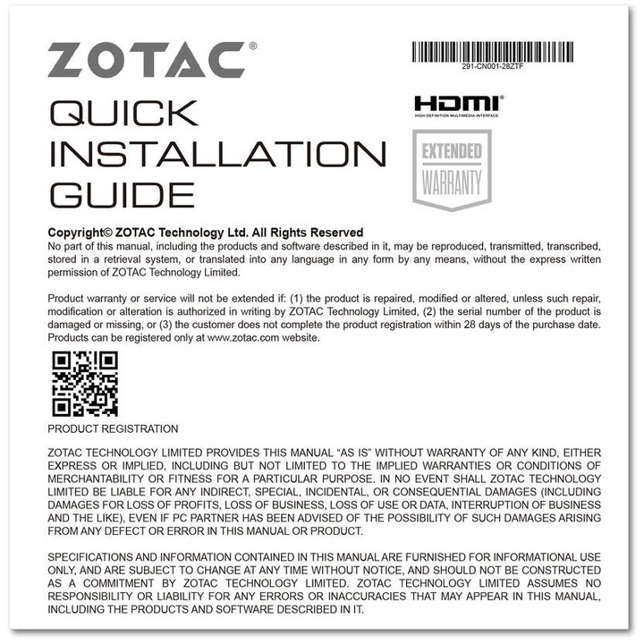 Valeurs nutritives et ingrédients Zotac GAMING GEFORCE RTX 3050 ECO (8 Go)