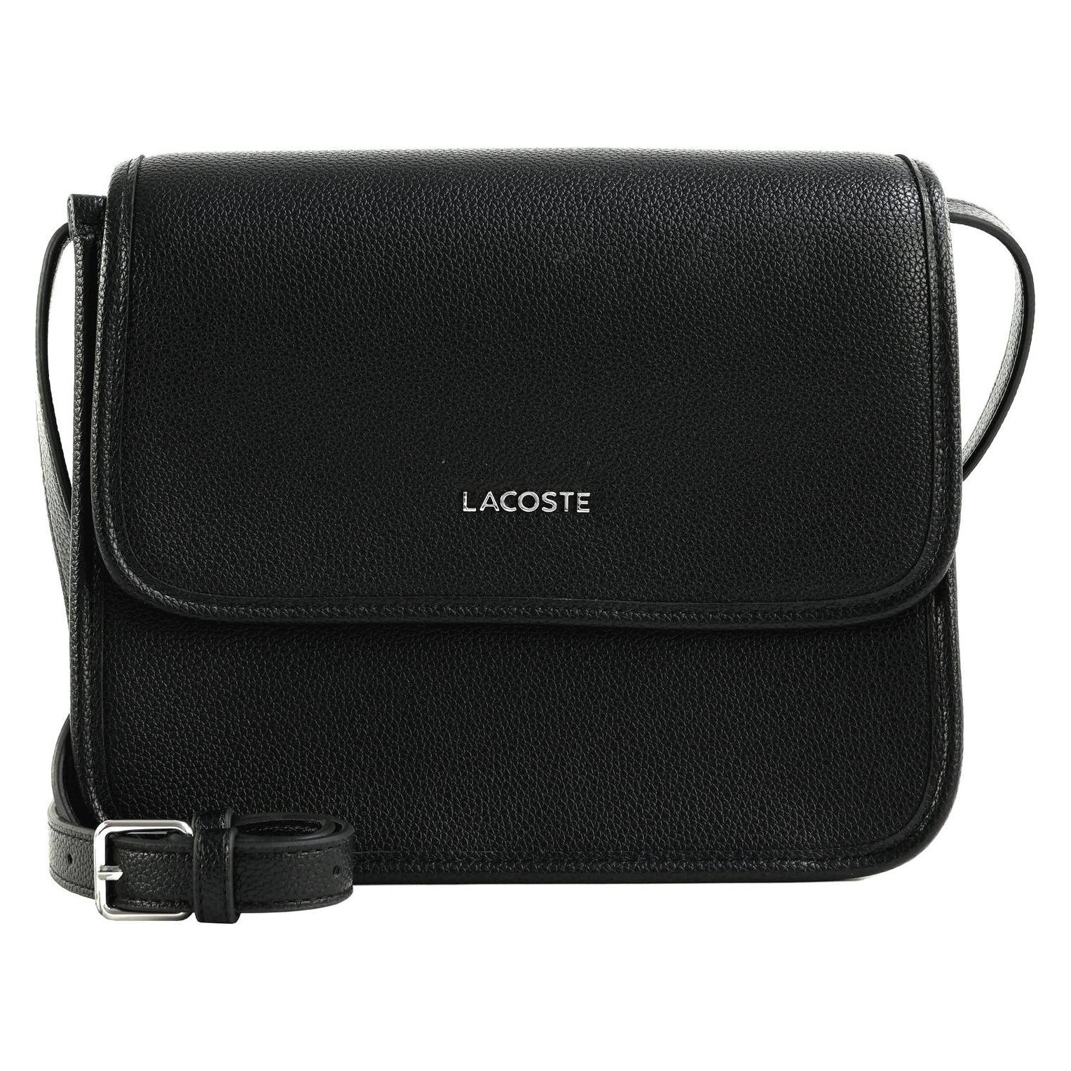 Lacoste, Damen, Handtasche, Messenger Bag, Schwarz