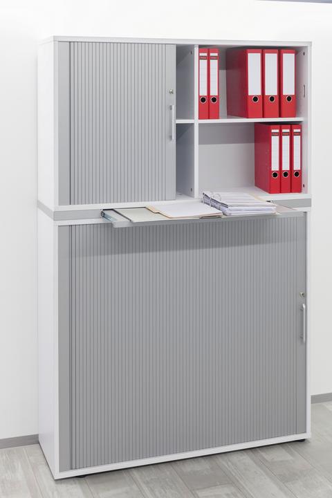 Actual product image Bümö Roller shutter cupboard office - 3 file heights (120 x 40 x 110 cm)