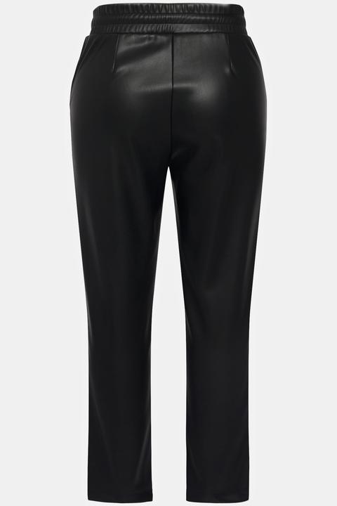 Produktbild Ulla Popken 7/8-Hose, Lederoptik, Biesen, Elastikbund (52)
