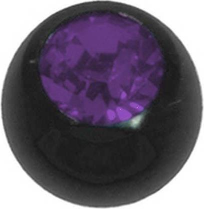 Immagine prodotto Bijouteria Piercing (Cristallo premium, Rivestimento PVD (nero), Acciaio chirurgico 316L)