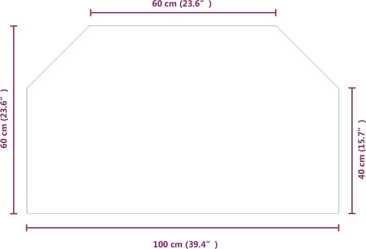 Produktbild vidaXL Feuerstelle Glasplatte (60 cm)