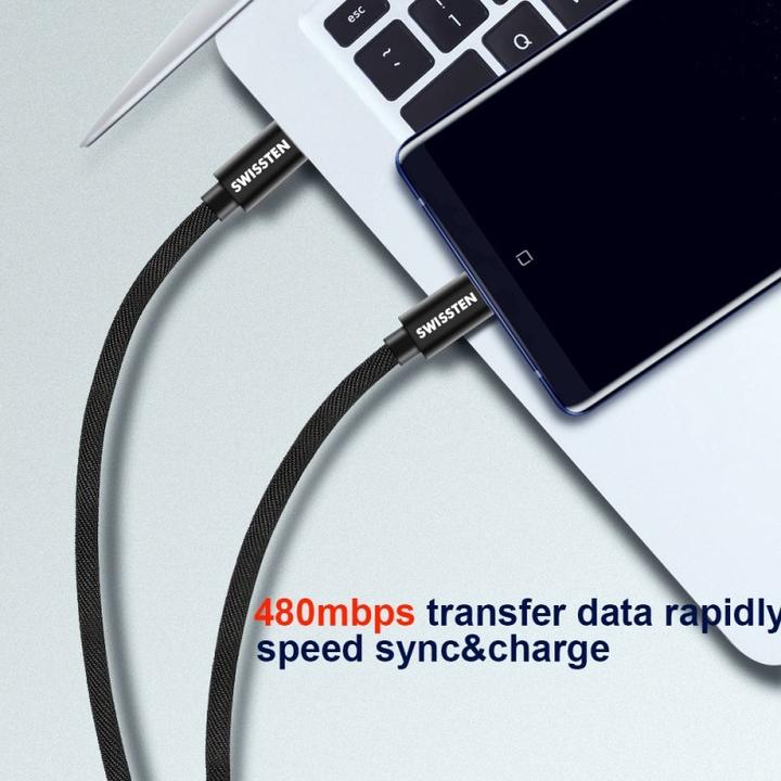 Immagine prodotto Swissten Cavo universale Quick Charge 3.0 da USB-C a USB-C per la ricarica e i dati, 1,2 m. (1.20 m, USB 3.0)