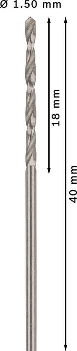 Produktbild Bosch Professional Zubehör PRO Metal HSS-G Spiralbohrer, 1,5 x 18 x 40 mm (1.5 mm)