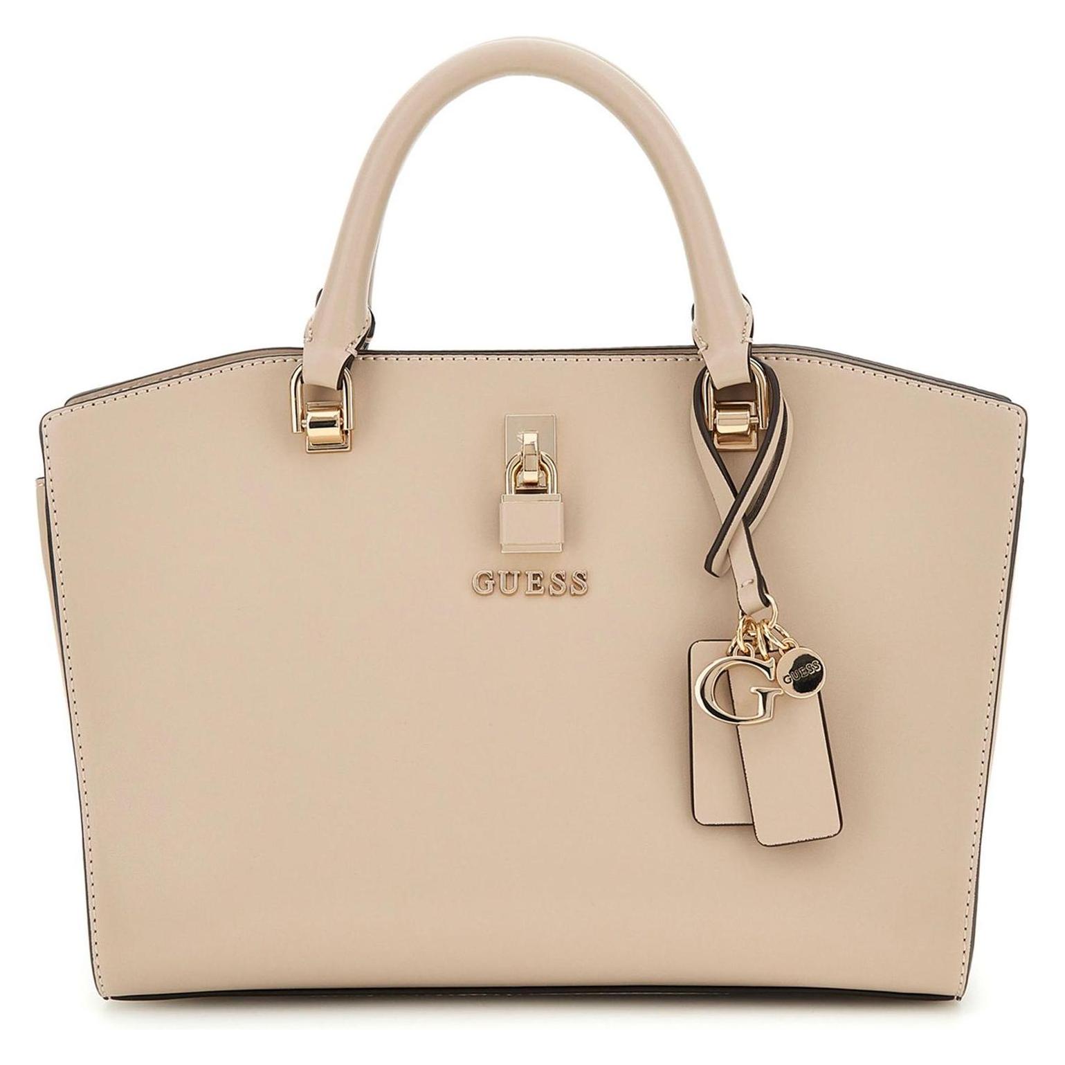 Guess, Damen, Handtasche, Queensland Luxury Satchel, Braun