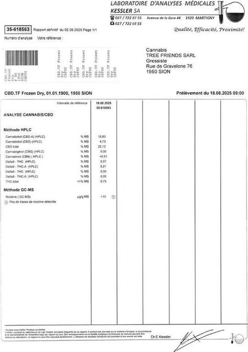 Produktbild Hash Bunnies Premium Swiss CBD Hash - Frozen Dry (7 g, Indoor)