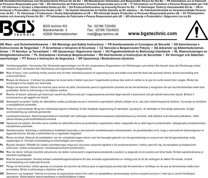 Produktbild BGS Werkstattwageneinlage 3/3 leer für Art. 4012