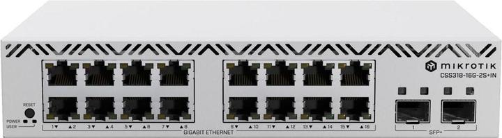 Produktbild MikroTik Cloud Smart Switch CSS318-16G-2SIN mit 16 x Gigabit Ethernet Ports, 2 x SFP cag (16 Ports)