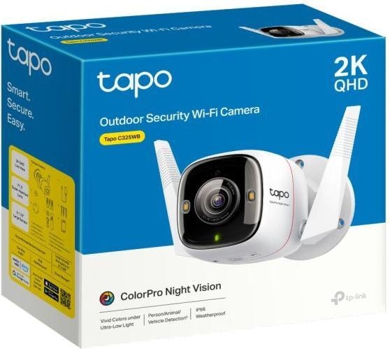Immagine prodotto TP-Link Tapo C325WB 4MP QHD Telecamera per esterni ColourPro MicroSD (2688 x 1520 pixel)