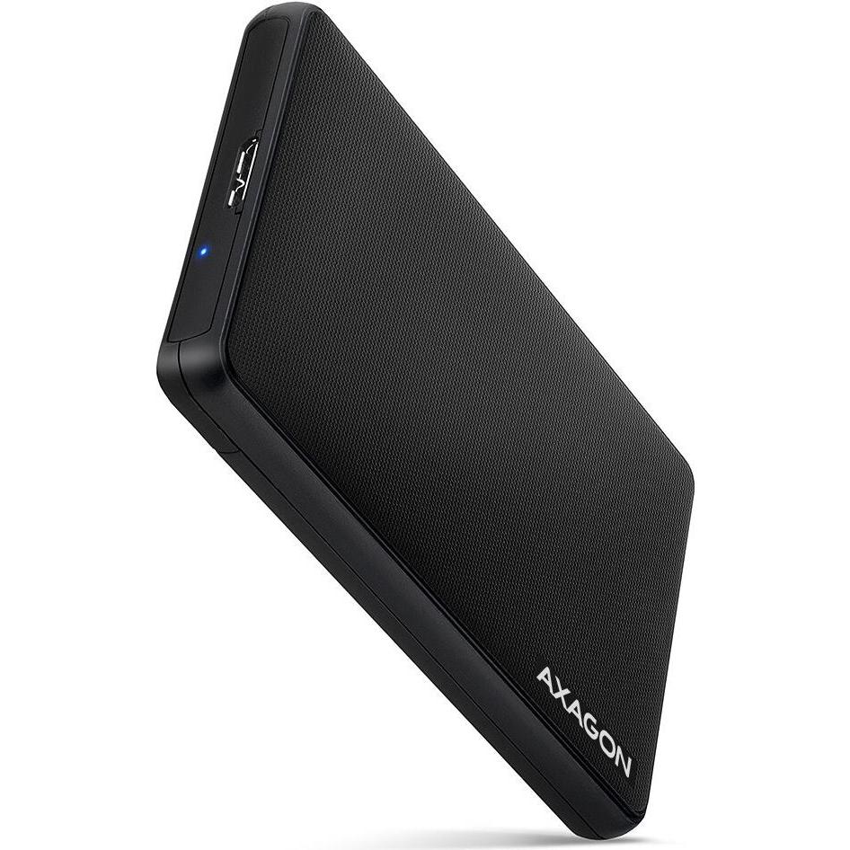 Axagon EE25-SL externes 2,5"-Gehäuse, USB 3.0 / SATA III - USB-A (2.5"), Festplattengehäuse, Schwarz
