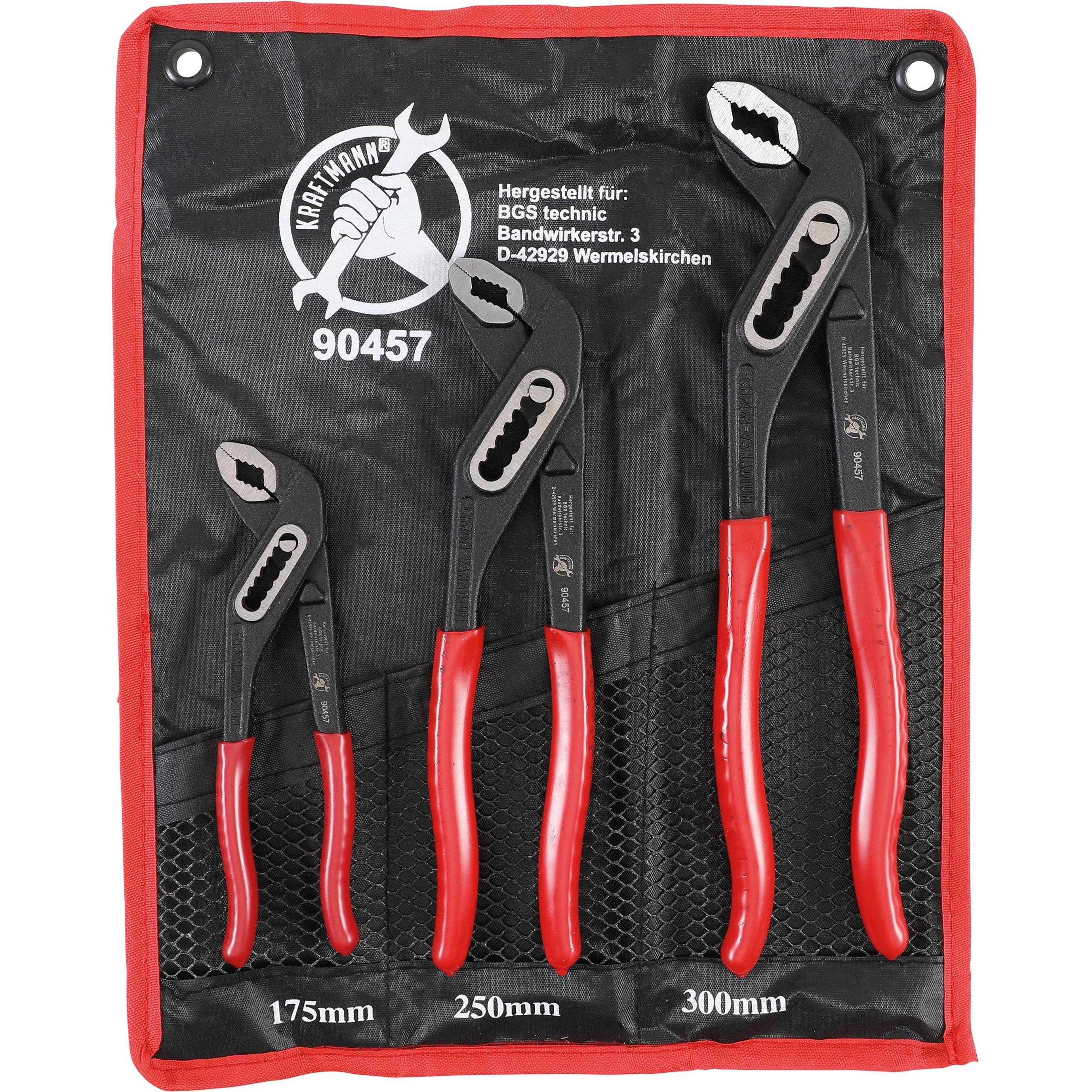 BGS, Pinza, Set di pinze per pompe dell'acqua 175 / 250 / 300 mm 3 pezzi.