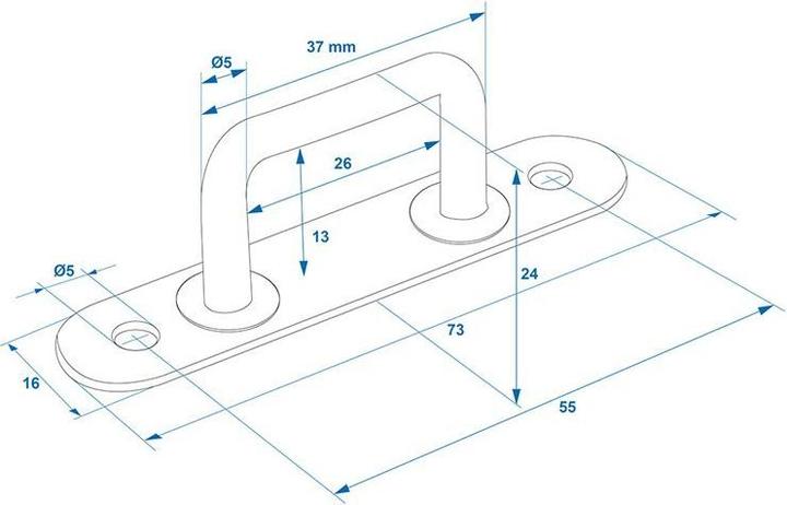 Actual product image ProPlus Tarpaulin eyelet rectangular 36mm 4 pieces in blister