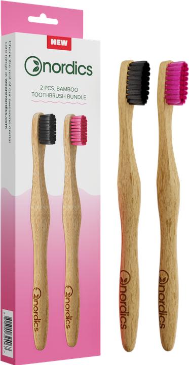 Produktbild Nordics Family Pack 4 Bambus Zahnbürsten soft medium (Mittel, 2x)