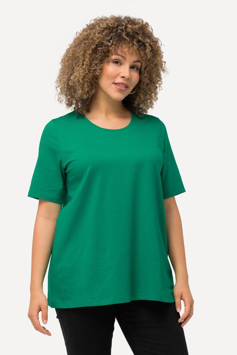 Immagine prodotto Ulla Popken T-shirt dal taglio svasato con scollo a girocollo e mezze maniche (42, 44)