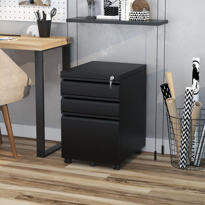 Produktbild Vinsetto Rollcontainer mit Schubladen und Ablagefläche (39 x 48 x 60 cm)