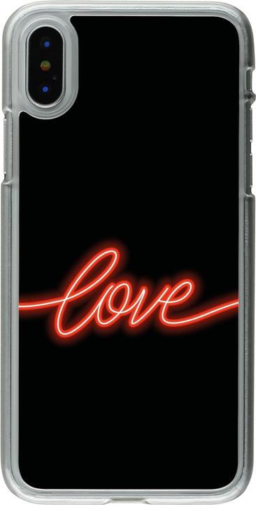 Actual product image PhoneLook Cover transparent Valentine 2023 neon love (Apple iPhone X, Apple iPhone XS)
