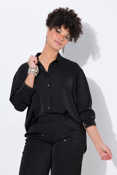 Produktbild Miamoda Bluse, oversized, allover mit Glitzersteinchen (58)