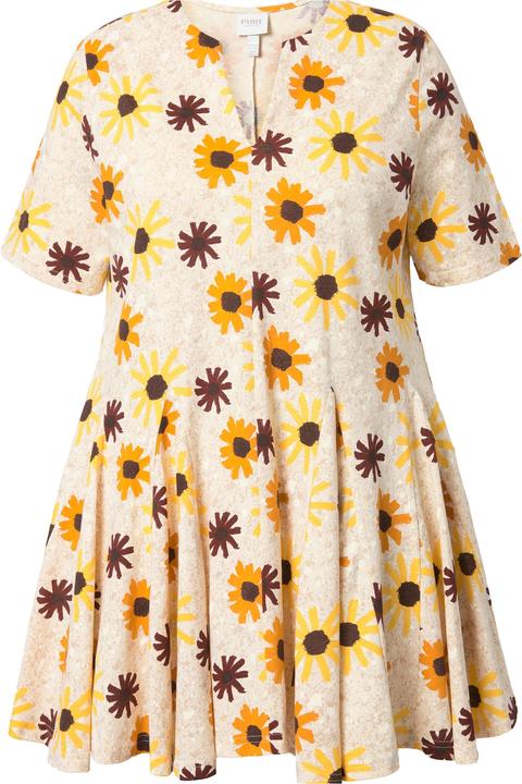Produktbild Ulla Popken T-Shirt, Blüten, Tunika-Ausschnitt, Halbarm (54)