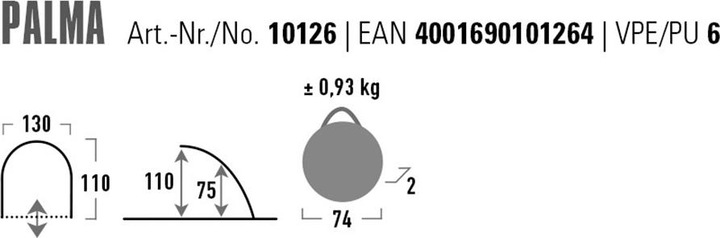 Produktbild High Peak Palma Beach Shelter (Strandzelt + Strandmuschel, 3.40 kg, 2 Personen)