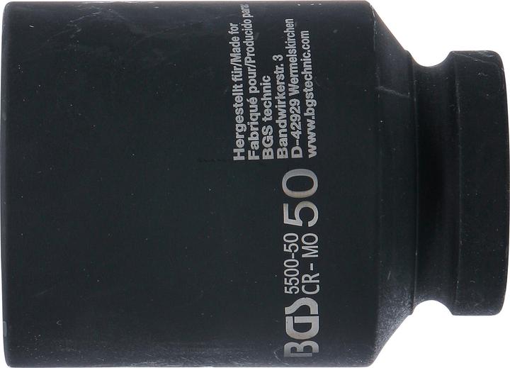 Produktbild BGS Kraft-Steckschlüssel-Einsatz Sechskant, tief Antrieb Innenvierkant 25 mm (1") SW 50 mm (50 mm)