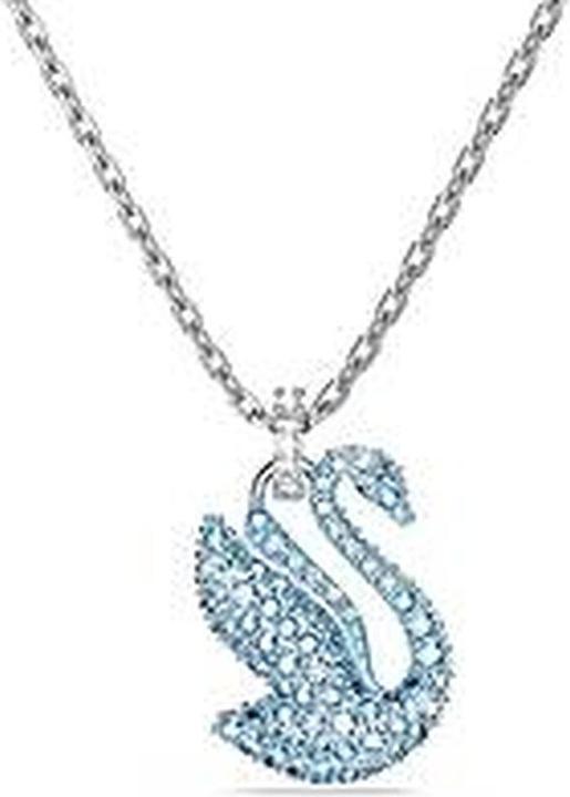 Produktbild Swarovski Iconic Swan Halskette Schwan Mittel Blau (Swarovski Metall, 42 - 47 cm)
