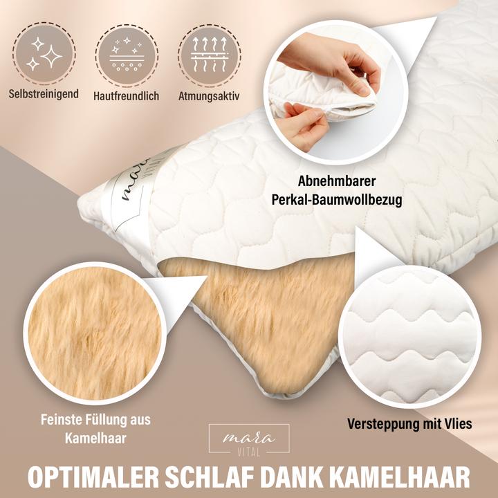 Produktbild Mara Vital Kamelhaarkissen (40 x 60 cm)