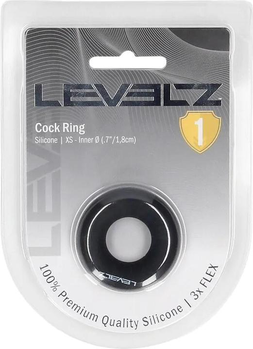 Actual product image Shots Solid Silicone Cockring - XS - Black (4 cm)