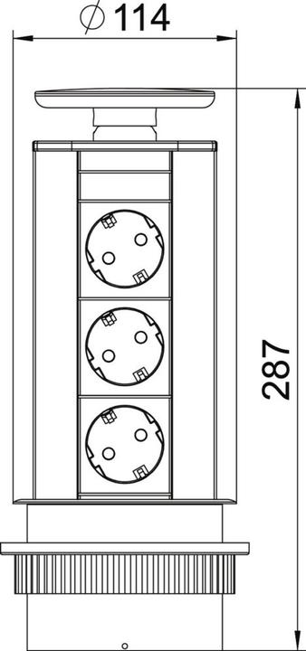 Produktbild OBO Bettermann Deskbox versenkbar (3x, 3 m)