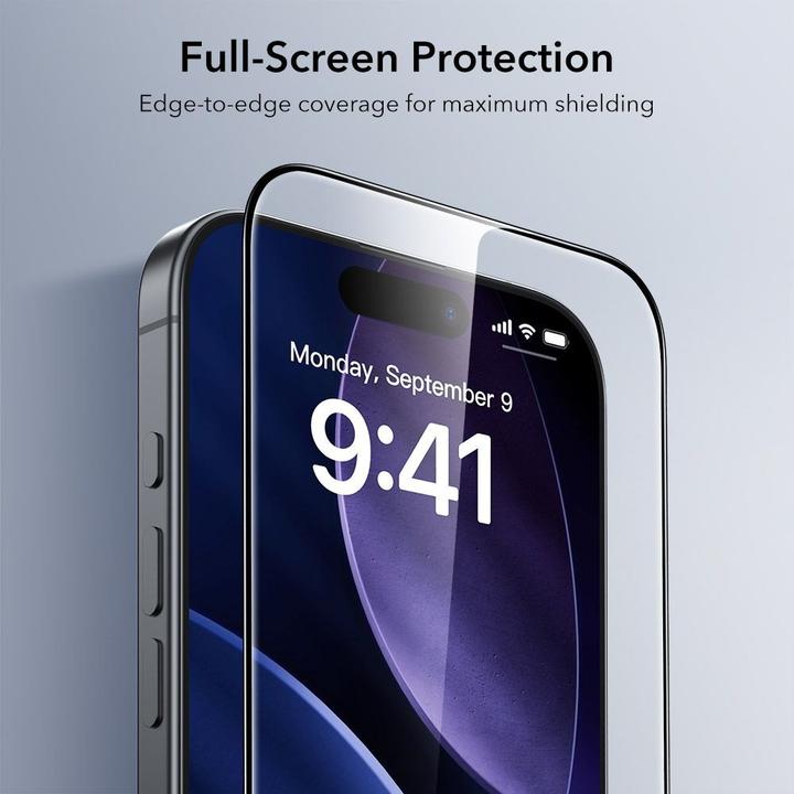 Produktbild ESR UltraFit Classic Screen Protector, for iPhone 17 Pro, 2 Pack (2 Stück, Apple iPhone 17 Pro)
